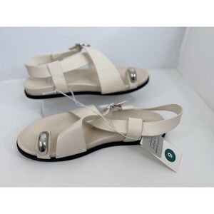 A New Day Penelope Sandals Womens 9 Bone Off White Slip On Flat NWT